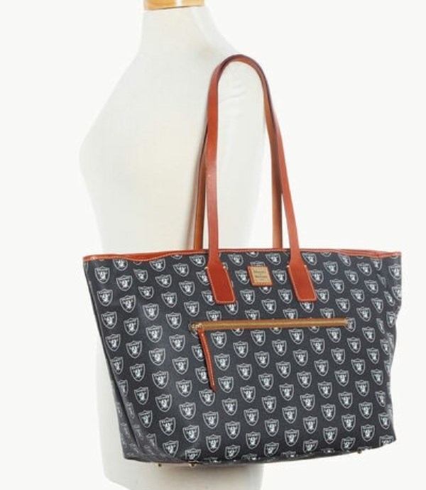 Black Dooney And Bourke NFL Raiders Large Women's Tote Bags | 29YQGWOEZ