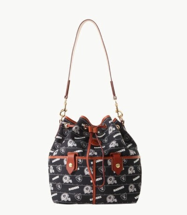 Black Dooney And Bourke NFL Raiders Large Women\'s Shoulder Bags | 74CKZWMYE