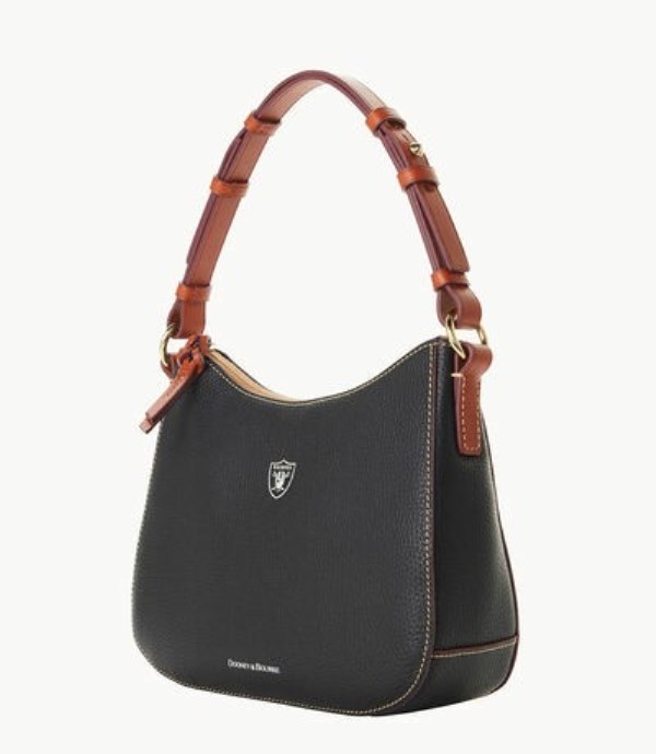 Black Dooney And Bourke NFL Raiders Small Kiley Women's Hobo Bag | 27XUEKVBG