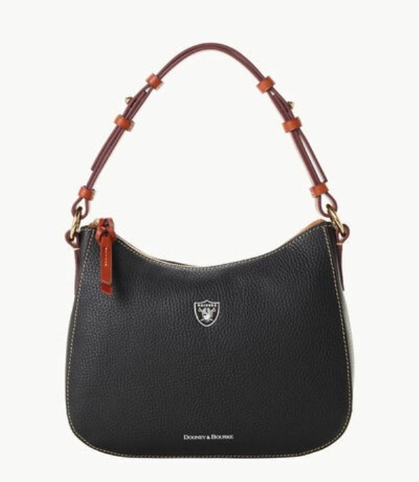 Black Dooney And Bourke NFL Raiders Small Kiley Women\'s Hobo Bag | 27XUEKVBG