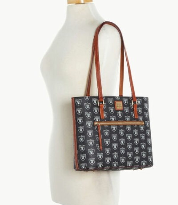 Black Dooney And Bourke NFL Raiders Women's Shopper Bag | 49PWFARGH