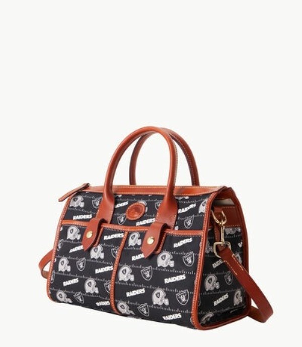 Black Dooney And Bourke NFL Raiders Women's Satchel Bags | 61CRLWZYB