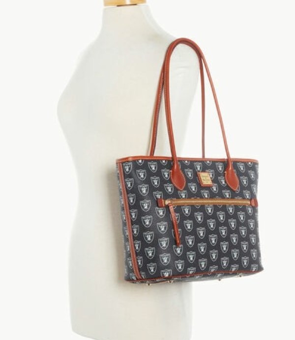 Black Dooney And Bourke NFL Raiders Women's Tote Bags | 87EZXUALD