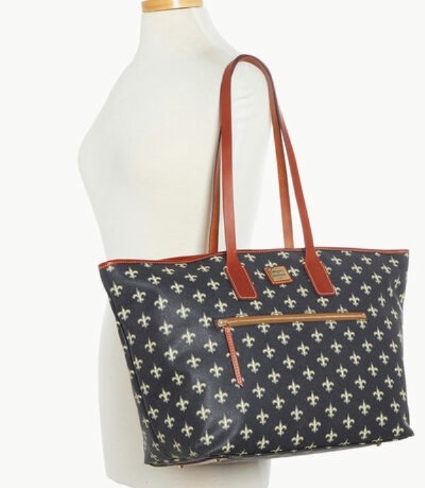 Black Dooney And Bourke NFL Saints Large Women's Tote Bags | 10SWJTQBM