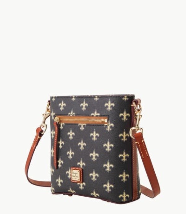 Black Dooney And Bourke NFL Saints Small Zip Women's Crossbody Bags | 93OVZFMRH