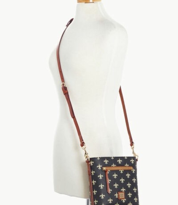 Black Dooney And Bourke NFL Saints Small Zip Women's Crossbody Bags | 93OVZFMRH