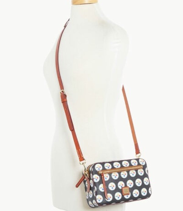 Black Dooney And Bourke NFL Steelers Camera Zip Women's Crossbody Bags | 41VOSAEJR