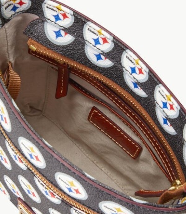 Black Dooney And Bourke NFL Steelers Small Zip Women's Crossbody Bags | 38ZLCGYUQ