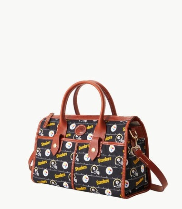 Black Dooney And Bourke NFL Steelers Women's Satchel Bags | 21QUGESXP