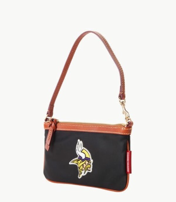 Black Dooney And Bourke NFL Vikings Large Slim Women's Wristlets | 65NLYSETZ