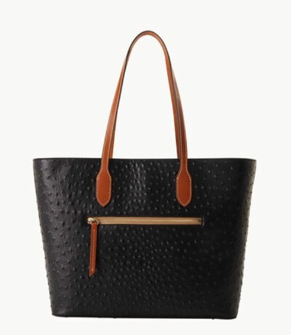 Black Dooney And Bourke Ostrich Large Women's Tote Bags | 14HYJCKOG