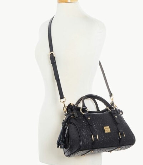 Black Dooney And Bourke Ostrich Mini Women's Satchel Bags | 94YMSZFBJ