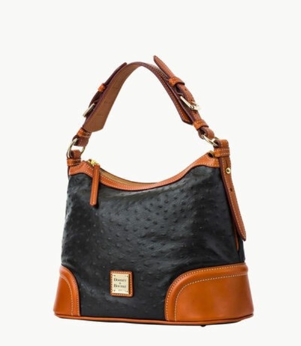 Black Dooney And Bourke Ostrich Women's Hobo Bag | 06DSEBTJY