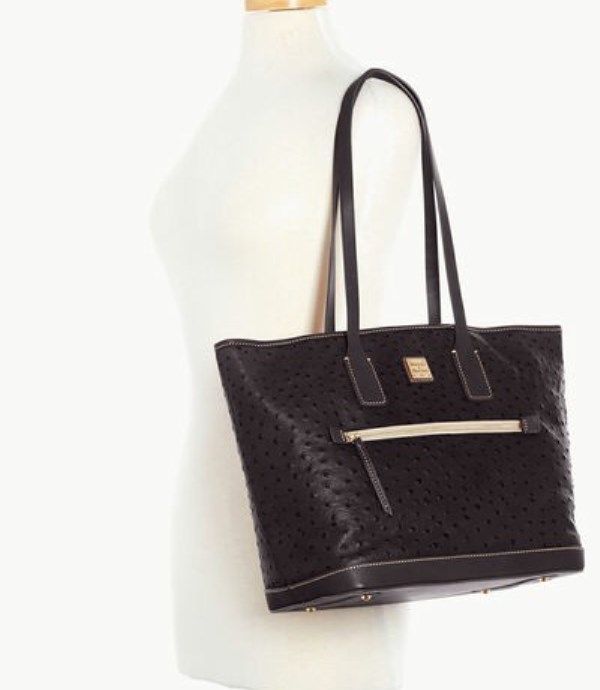 Black Dooney And Bourke Ostrich Women's Tote Bags | 58PZSAYKN