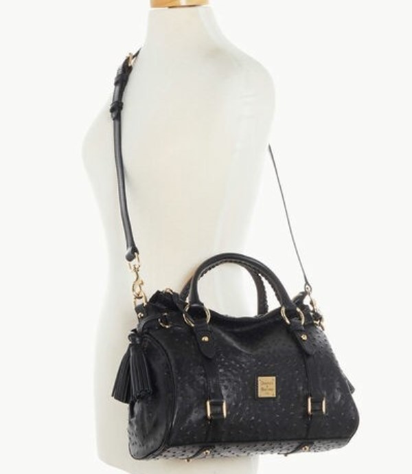 Black Dooney And Bourke Ostrich Women's Satchel Bags | 91MBKHGJR