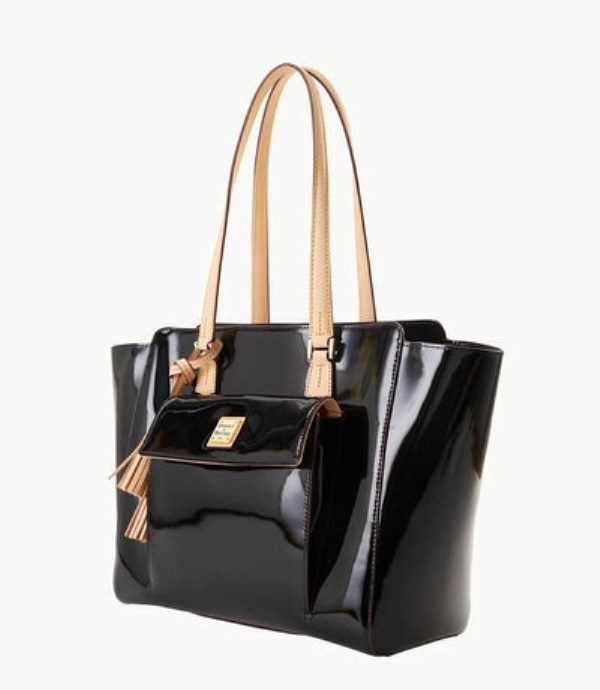 Black Dooney And Bourke Patent East West Women's Shopper Bag | 94LFSWVPY