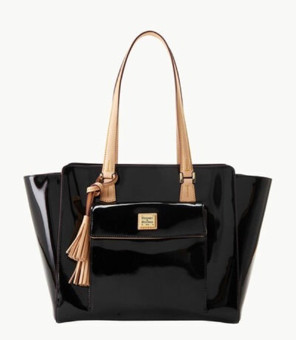 Black Dooney And Bourke Patent East West Women\'s Shopper Bag | 94LFSWVPY