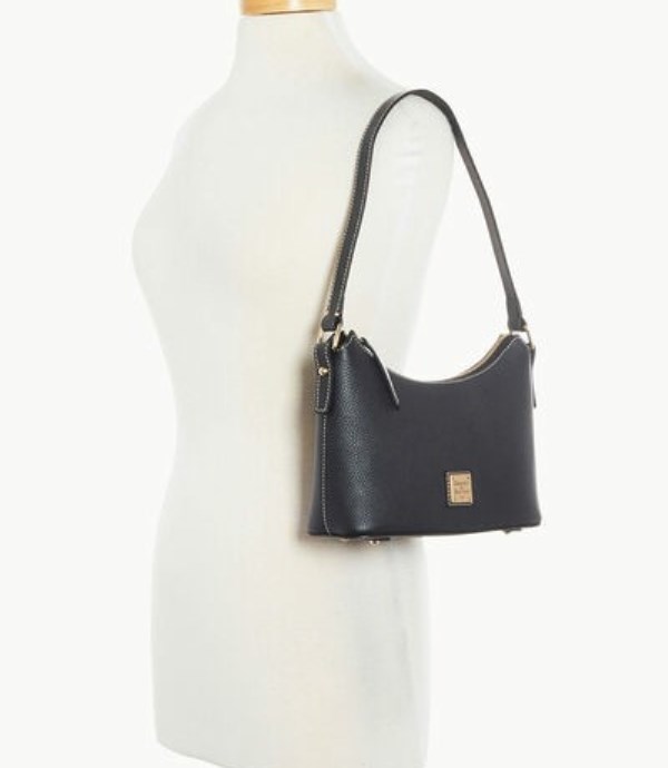 Black Dooney And Bourke Pebble Grain Baguette Women's Shoulder Bags | 37SLAMCJY