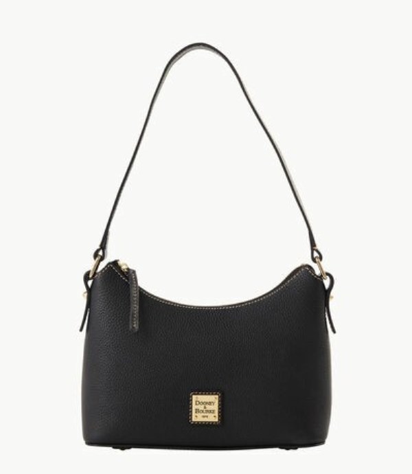 Black Dooney And Bourke Pebble Grain Baguette Women\'s Shoulder Bags | 37SLAMCJY