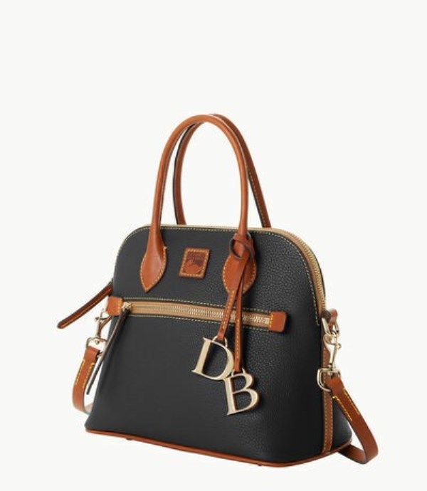 Black Dooney And Bourke Pebble Grain Domed Women's Satchel Bags | 32BEIPORY