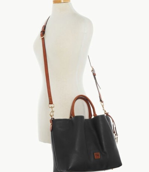 Black Dooney And Bourke Pebble Grain Large Barlow Women's Satchel Bags | 13EPRBVOM