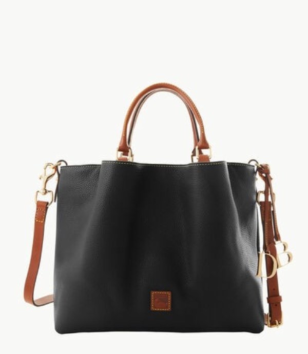 Black Dooney And Bourke Pebble Grain Large Barlow Women\'s Satchel Bags | 13EPRBVOM