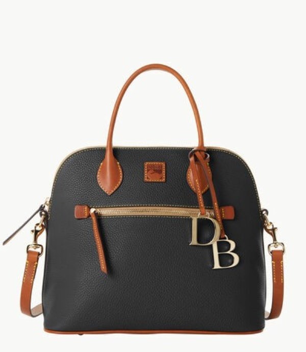 Black Dooney And Bourke Pebble Grain Large Domed Women\'s Satchel Bags | 14QUXBREW