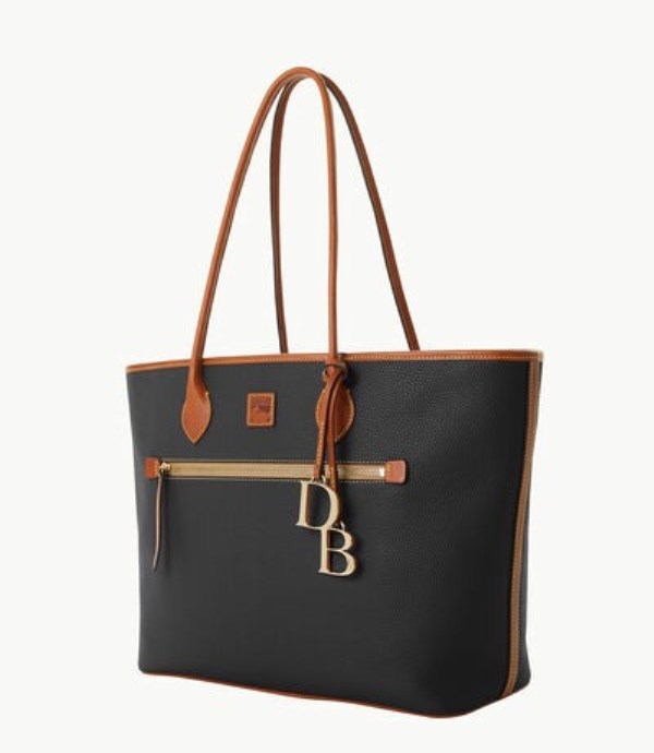 Black Dooney And Bourke Pebble Grain Large Women's Tote Bags | 37EAIBMYV