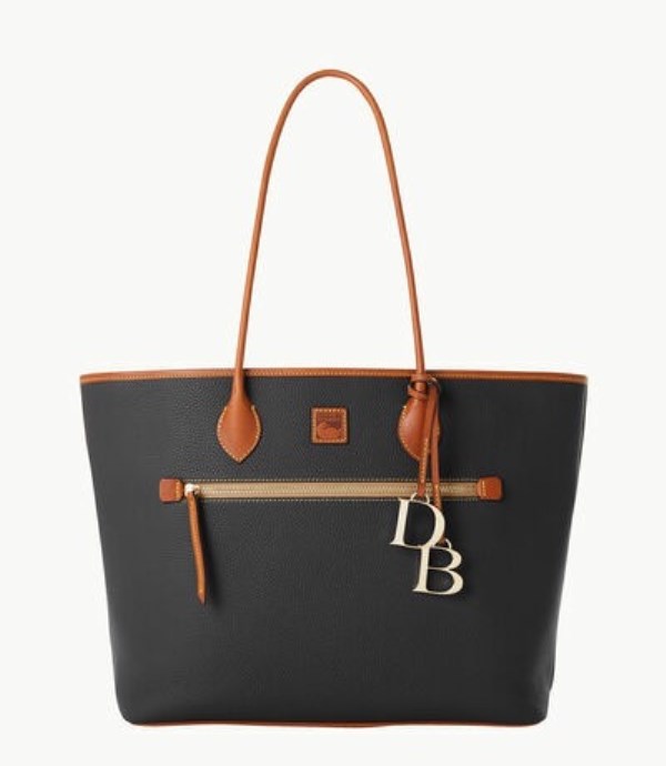 Black Dooney And Bourke Pebble Grain Large Women\'s Tote Bags | 37EAIBMYV