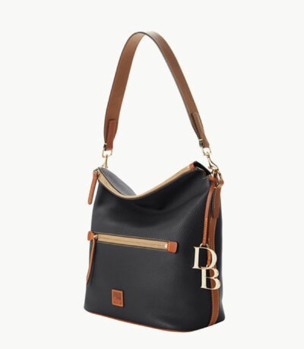 Black Dooney And Bourke Pebble Grain Large Women's Shoulder Bags | 86EDLAKCT