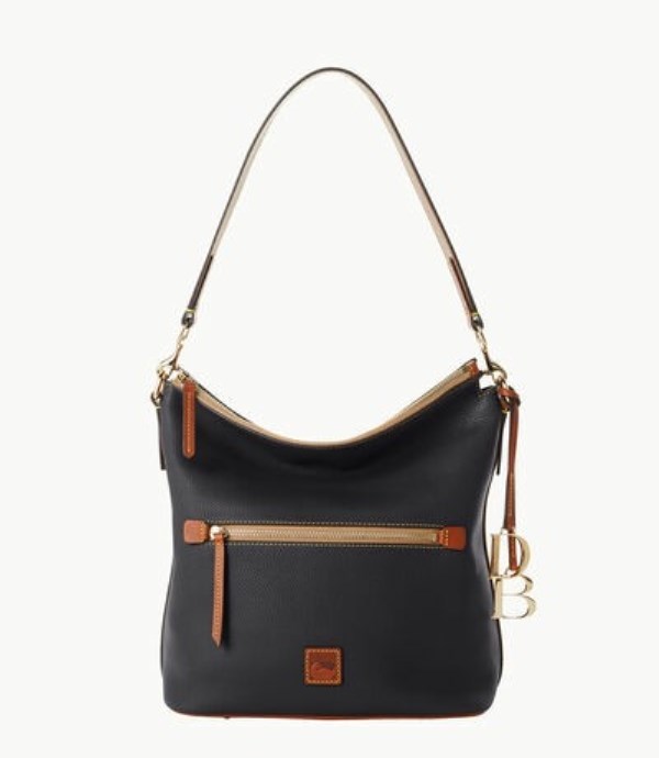 Black Dooney And Bourke Pebble Grain Large Women\'s Shoulder Bags | 86EDLAKCT