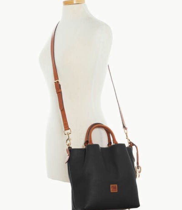 Black Dooney And Bourke Pebble Grain Small Barlow Women's Satchel Bags | 09WBGYMKV