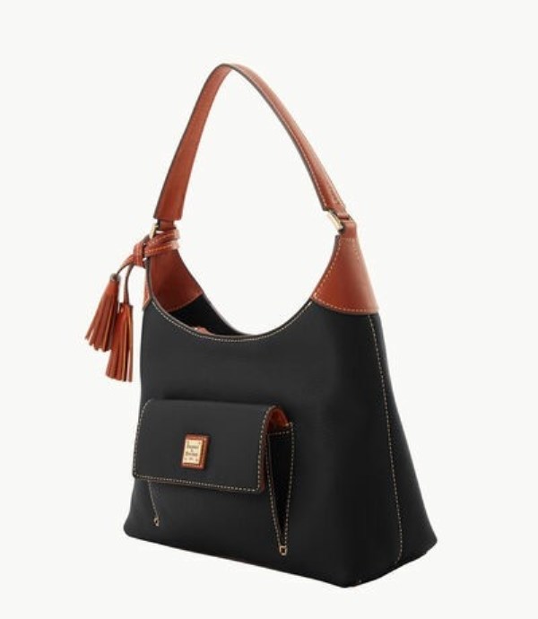 Black Dooney And Bourke Pebble Grain Small Women's Hobo Bag | 53TXNWJGF