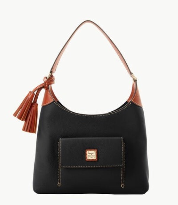 Black Dooney And Bourke Pebble Grain Small Women\'s Hobo Bag | 53TXNWJGF