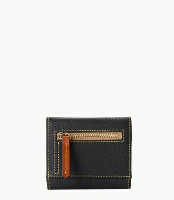 Black Dooney And Bourke Pebble Grain Small Flap Credit Women's Wallets | 91JXUYQGC