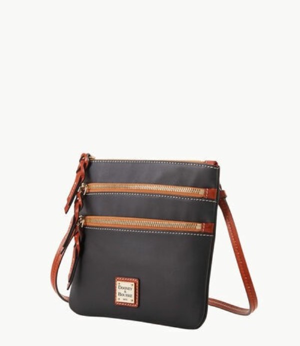 Black Dooney And Bourke Penrose Triple Zip Women's Crossbody Bags | 59LUXSRJO