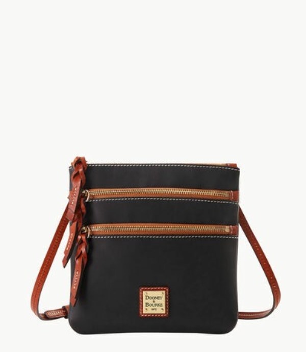 Black Dooney And Bourke Penrose Triple Zip Women\'s Crossbody Bags | 59LUXSRJO