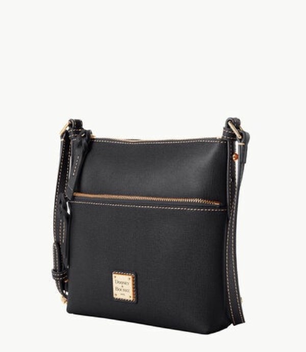 Black Dooney And Bourke Saffiano Letter Carrier Women's Crossbody Bags | 86DMAJNSH