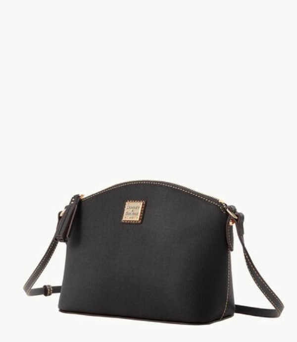 Black Dooney And Bourke Saffiano Robin Women's Crossbody Bags | 28USGEPBK