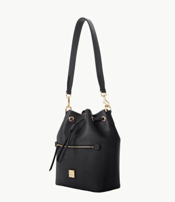 Black Dooney And Bourke Saffiano Women's Shoulder Bags | 46WXNIKBT