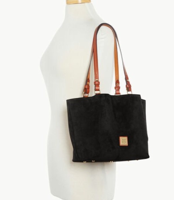 Black Dooney And Bourke Suede Small Flynn Women's Shoulder Bags | 19HRBKLPW