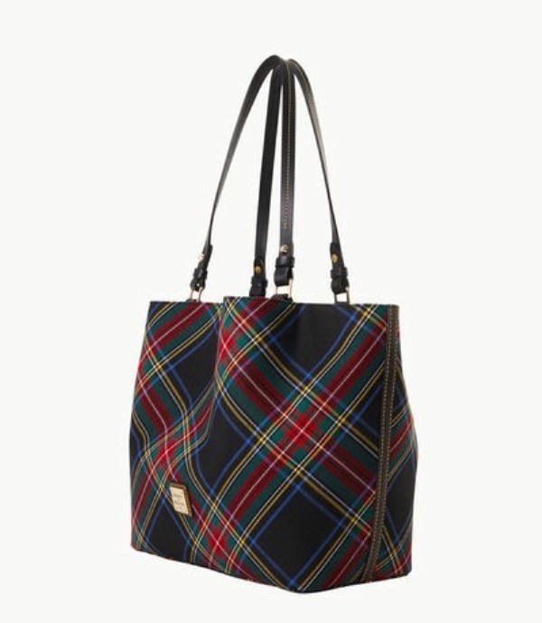 Black Dooney And Bourke Tartan Flynn Women's Tote Bags | 04GAXHFPW