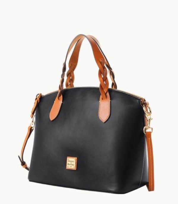 Black Dooney And Bourke Wexford Leather Celeste Women's Satchel Bags | 80IONKWVU