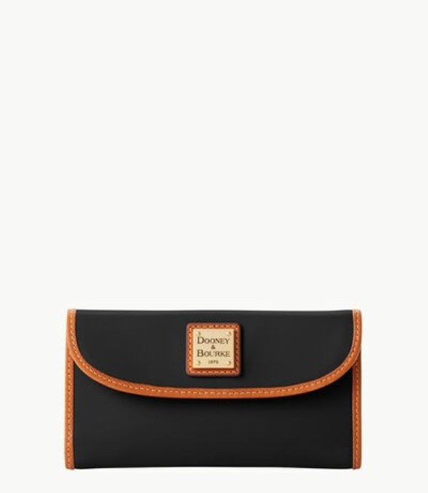 Black Dooney And Bourke Wexford Leather Continental Women\'s Clutch Bag | 94GRNZKLC