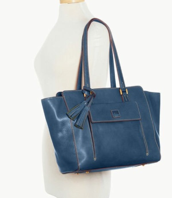 Blue Dooney And Bourke Florentine East West Women's Shopper Bag | 41THMPCSK