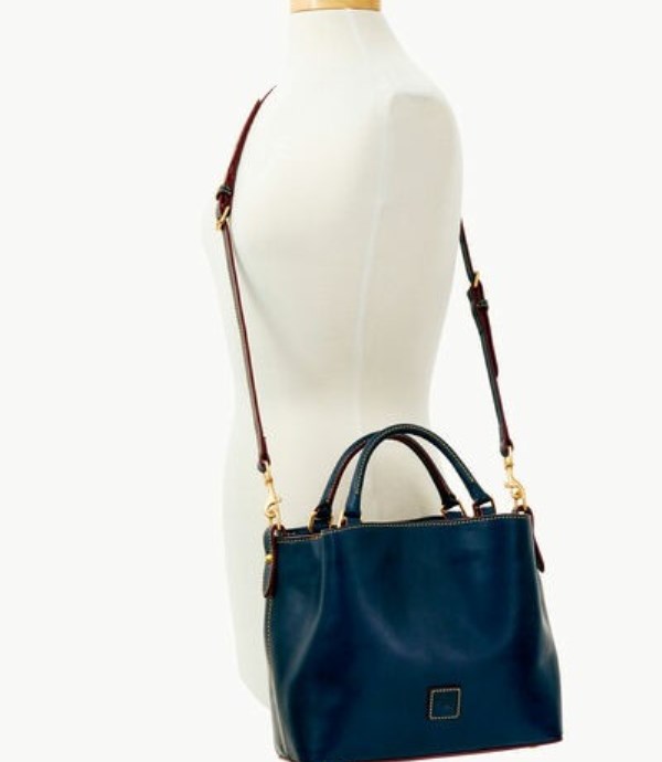 Blue Dooney And Bourke Florentine Small Brenna Women's Satchel Bags | 09RAFXJLT