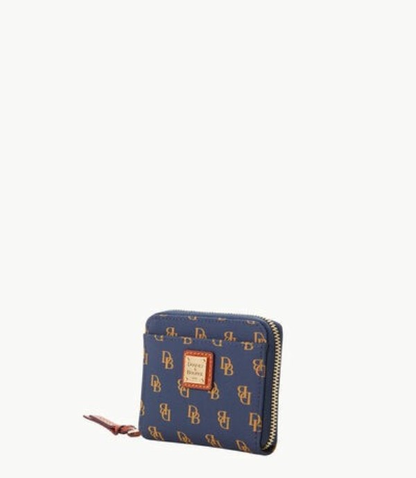 Blue Dooney And Bourke Gretta Small Zip Around Women's Wallets | 30VUABEKT