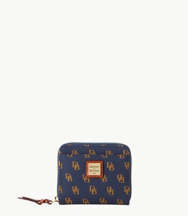 Blue Dooney And Bourke Gretta Small Zip Around Women\'s Wallets | 30VUABEKT