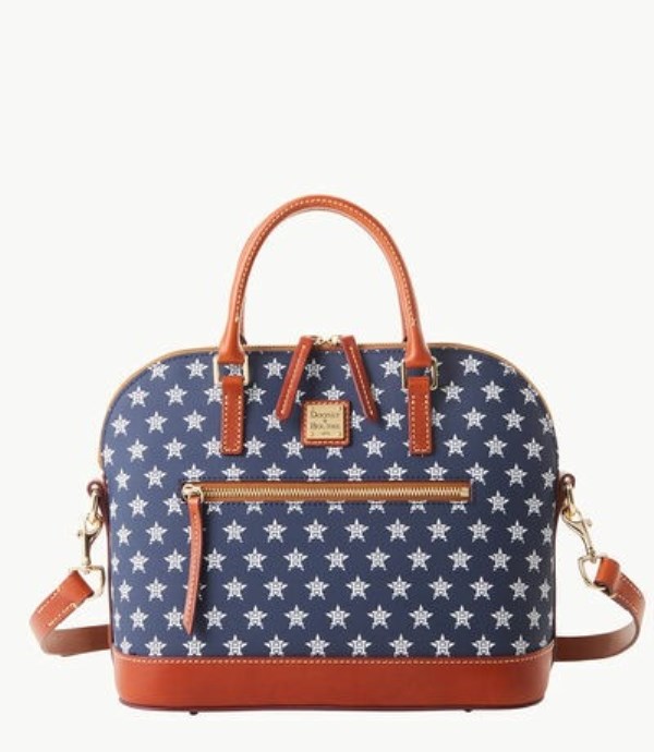 Blue Dooney And Bourke MLB Astros Domed Zip Women\'s Satchel Bags | 06UNCZPRL