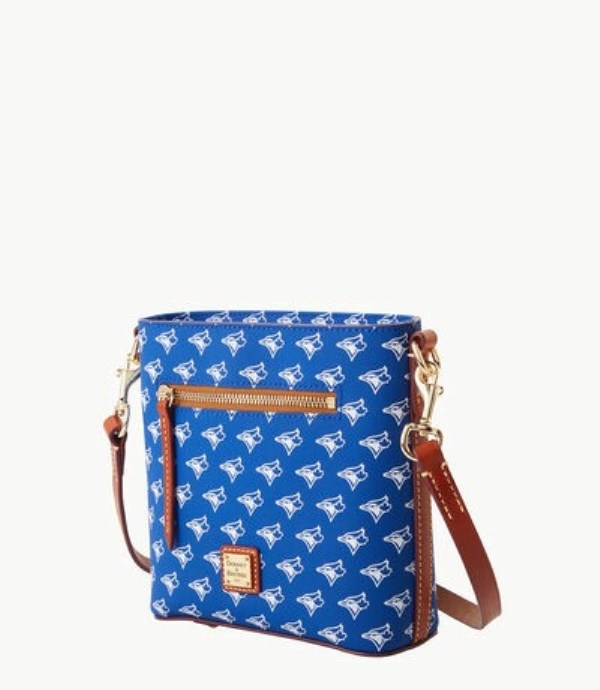 Blue Dooney And Bourke MLB Blue Jays Small Zip Women's Crossbody Bags | 24HTDJQRK